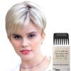 Bundle - 3 items: Carter Wig by Rene Paris, Christy's Wigs Q & A Booklet & Wide Tooth Comb - Color: Shadowed Custard view 3