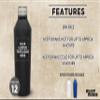 DISCOUNT PROMOS Custom Stainless Steel Water Bottles 17 oz. Set of 12, Personalized Bulk Pack - Double Wall, Perfect for Coffee, Soda, Other Hot & Cold Beverages - Black view 2