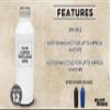 DISCOUNT PROMOS Custom Stainless Steel Water Bottles 17 oz. Set of 12, Personalized Bulk Pack - Double Wall, Perfect for Coffee, Soda, Other Hot & Cold Beverages - White view 2