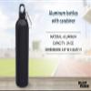 DISCOUNT PROMOS Aluminum Water Bottles with Carabiner 24 oz. Set of 10, Bulk Pack - Perfect for Gym, Hiking, Camping, Running, Mountain Bike, Outdoor Sports - Met Black view 4