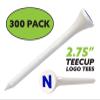 Clip Wipes Logo Golf Tees  2  (300/Pack)  Custom TEECUP Imprint - Personalized Monogram Initial Letters (A-Z) (WHT-BLU-N) view 2