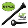 Clip Wipes Logo Golf Tees  2  (300/Pack)  Custom TEECUP Imprint - Personalized Monogram Initial Letters (A-Z) (BLK-WHT-M) view 2