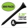 Clip Wipes Logo Golf Tees  2  (300/Pack)  Custom TEECUP Imprint - Personalized Monogram Initial Letters (A-Z) (BLK-WHT-A) view 2