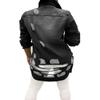 chouyatou Women's Spring Fall Wear Ripped Hole Casual Mid Long Denim Jacket Coat (Medium, Black) view 2