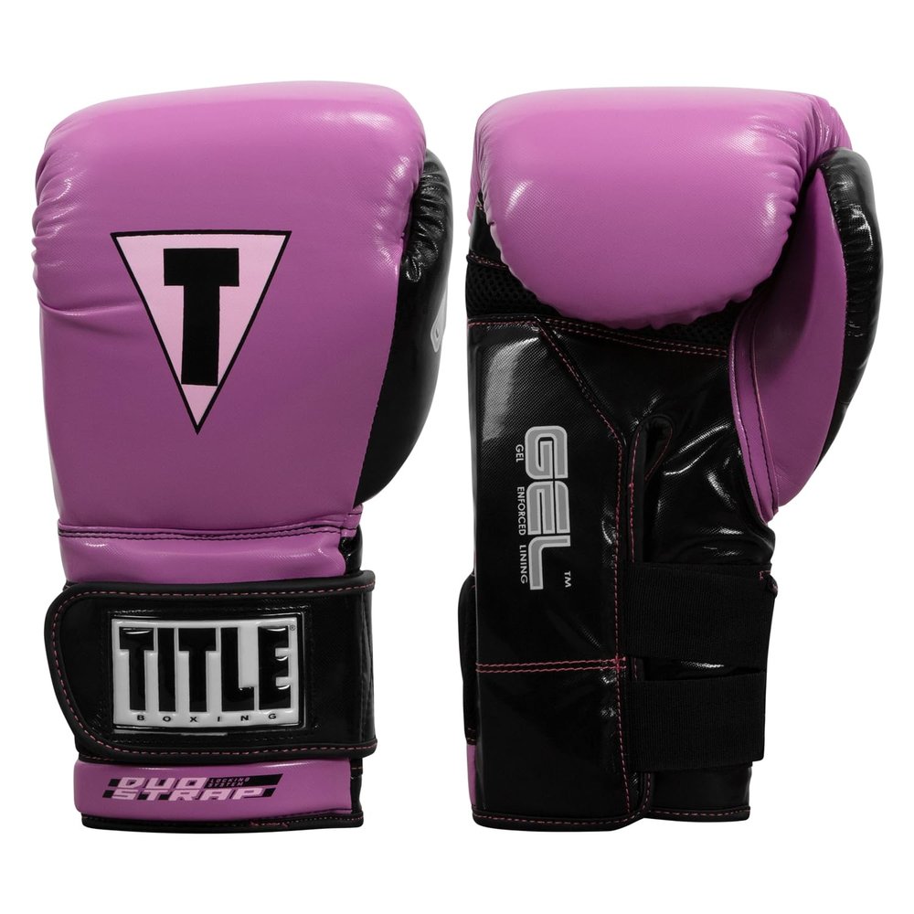 TITLE Boxing Gel Glory Super Bag Gloves 2.0, Hot Pink/Black, 16 oz