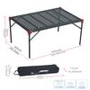 iClimb Extendable Folding Table Large Tabletop Area Ultralight Compact with Hollow Out Tabletop and Carry Bag for Camping Backpacking Beach Concert BBQ Party, Three Size (Black - XL) view 3