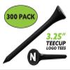 Clip Wipes Logo Golf Tees  2  (300/Pack)  Custom TEECUP Imprint - Personalized Monogram Initial Letters (A-Z) (BLK-WHT-N) view 2