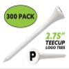 Clip Wipes Logo Golf Tees  2  (300/Pack)  Custom TEECUP Imprint - Personalized Monogram Initial Letters (A-Z) (WHT-BLK-P) view 2