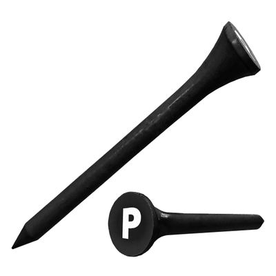 Clip Wipes Logo Golf Tees 2 (300/Pack) Custom TEECUP Imprint - Personalized Monogram Initial Letters (A-Z) (BLK-WHT-P)