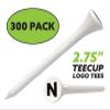 Clip Wipes Logo Golf Tees  2  (300/Pack)  Custom TEECUP Imprint - Personalized Monogram Initial Letters (A-Z) (WHT-BLK-N) view 2