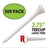 Clip Wipes Logo Golf Tees  2  (300/Pack)  Custom TEECUP Imprint - Personalized Monogram Initial Letters (A-Z) (WHT-RED-R) view 2