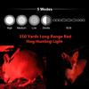 BESTSUN Red Light Tactical Flashlight Rechargeable 3000 Lumen Super Bright Red Hunting Flashlights Predator Light with Picatinny Offset Mount, Pressure Switch view 3