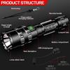 BESTSUN Red Light Tactical Flashlight Rechargeable 3000 Lumen Super Bright Red Hunting Flashlights Predator Light with Picatinny Offset Mount, Pressure Switch view 4
