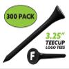 Clip Wipes Logo Golf Tees  2  (300/Pack)  Custom TEECUP Imprint - Personalized Monogram Initial Letters (A-Z) (BLK-WHT-F) view 2