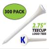 Clip Wipes Logo Golf Tees  2  (300/Pack)  Custom TEECUP Imprint - Personalized Monogram Initial Letters (A-Z) (WHT-BLU-K) view 2