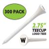 Clip Wipes Logo Golf Tees  2  (300/Pack)  Custom TEECUP Imprint - Personalized Monogram Initial Letters (A-Z) (WHT-BLK-W) view 2