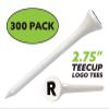 Clip Wipes Logo Golf Tees  2  (300/Pack)  Custom TEECUP Imprint - Personalized Monogram Initial Letters (A-Z) (WHT-BLK-R) view 2