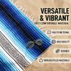 Authentic Extra Large Mexican Blanket - Handwoven Yoga, Serape, Artisanal Falsa, Beach, Camping, Picnic, Outdoor Blanket (King Turquoise) view 3