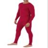 Fruit of The Loom Men's Premium Thermal Union Suit, Red, Large view 3