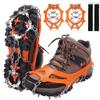 WIN.MAX Crampons for Shoes, Traction Cleats Ice Snow Grips with 19 Stainless Steel Spikes, Shoe Talons Anti - Slip Boots Spikes for Walking, Jogging, Climbing and Hiking (Orange, XL) view 1