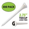 Clip Wipes Logo Golf Tees  2  (300/Pack)  Custom TEECUP Imprint - Personalized Monogram Initial Letters (A-Z) (WHT-BLK-G) view 2