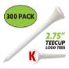 Clip Wipes Logo Golf Tees  2  (300/Pack)  Custom TEECUP Imprint - Personalized Monogram Initial Letters (A-Z) (WHT-RED-K) view 2