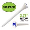 Clip Wipes Logo Golf Tees  2  (300/Pack)  Custom TEECUP Imprint - Personalized Monogram Initial Letters (A-Z) (WHT-BLU-M) view 2