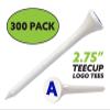 Clip Wipes Logo Golf Tees  2  (300/Pack)  Custom TEECUP Imprint - Personalized Monogram Initial Letters (A-Z) (WHT-BLU-A) view 2