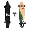 seething 42 Inch Longboard Skateboard Complete Cruiser,The Original Artisan Maple Skateboard Cruiser for Cruising, Carving, Free-Style and DownhillJungle view 1