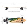 seething 42 Inch Longboard Skateboard Complete Cruiser,The Original Artisan Maple Skateboard Cruiser for Cruising, Carving, Free-Style and DownhillJungle view 2