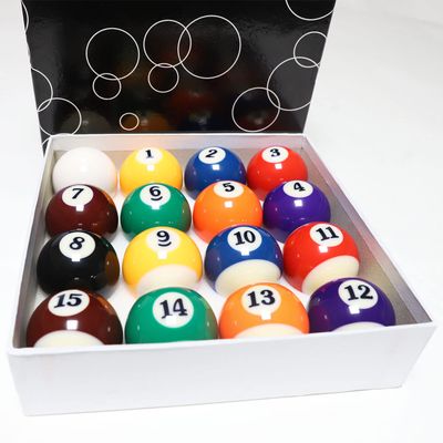 Billiard Ball/Pool Ball Set for Regular Pool Table, Pure Resin Pool Table Balls in Regulation Size (2-1/4)