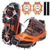 WIN.MAX Crampons for Shoes, Traction Cleats Ice Snow Grips with 19 Stainless Steel Spikes, Shoe Talons Anti - Slip Boots Spikes for Walking, Jogging, Climbing and Hiking (Orange, M) view 1