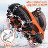 WIN.MAX Crampons for Shoes, Traction Cleats Ice Snow Grips with 19 Stainless Steel Spikes, Shoe Talons Anti - Slip Boots Spikes for Walking, Jogging, Climbing and Hiking (Orange, M) view 2