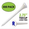 Clip Wipes Logo Golf Tees  2  (300/Pack)  Custom TEECUP Imprint - Personalized Monogram Initial Letters (A-Z) (WHT-BLU-R) view 2