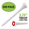 Clip Wipes Logo Golf Tees  2  (300/Pack)  Custom TEECUP Imprint - Personalized Monogram Initial Letters (A-Z) (WHT-RED-O) view 2