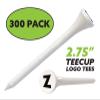 Clip Wipes Logo Golf Tees  2  (300/Pack)  Custom TEECUP Imprint - Personalized Monogram Initial Letters (A-Z) (WHT-BLK-Z) view 2