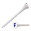Clip Wipes Logo Golf Tees  2  (300/Pack)  Custom TEECUP Imprint - Personalized Monogram Initial Letters (A-Z) (WHT-BLU-F) view 1