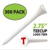 Clip Wipes Logo Golf Tees  2  (300/Pack)  Custom TEECUP Imprint - Personalized Monogram Initial Letters (A-Z) (WHT-RED-T) view 2