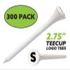Clip Wipes Logo Golf Tees  2  (300/Pack)  Custom TEECUP Imprint - Personalized Monogram Initial Letters (A-Z) (WHT-BLK-S) view 2
