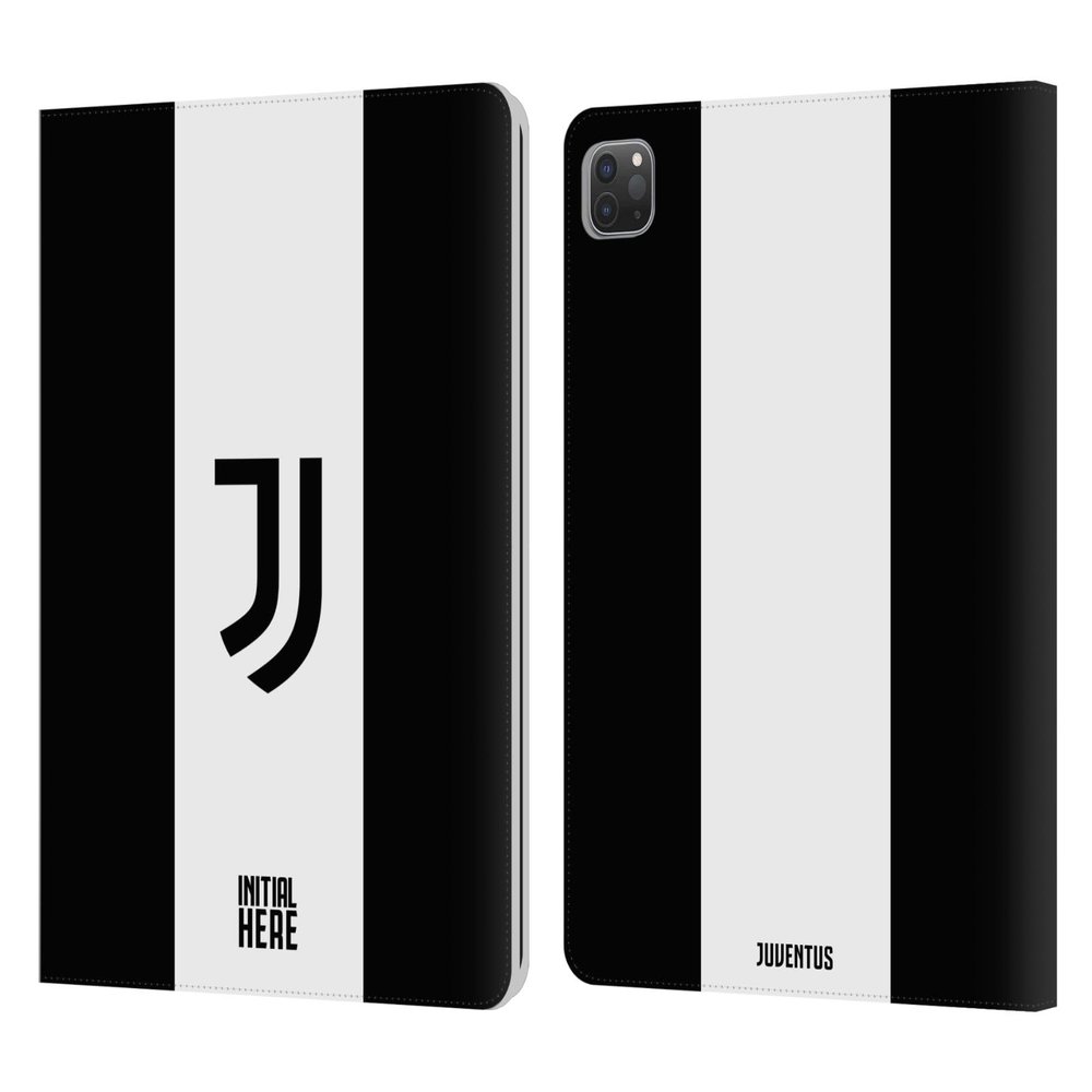 Head Case Designs Officially Licensed Custom Customized Personalized Juventus Football Club Bold Stripe Graphics Leather Wallet Case Compatible with Apple iPad Pro 11 2020/2021 / 2022