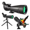 Gosky HD Spotting Scope 20-60x80mm with Tripod and Smartphone Adapter, BAK 4 Prism Spotter Scopes for Bird Watching Target Shooting Hunting Wildlife Scenery Moon Watching Hiking view 1