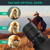 Gosky HD Spotting Scope 20-60x80mm with Tripod and Smartphone Adapter, BAK 4 Prism Spotter Scopes for Bird Watching Target Shooting Hunting Wildlife Scenery Moon Watching Hiking view 2