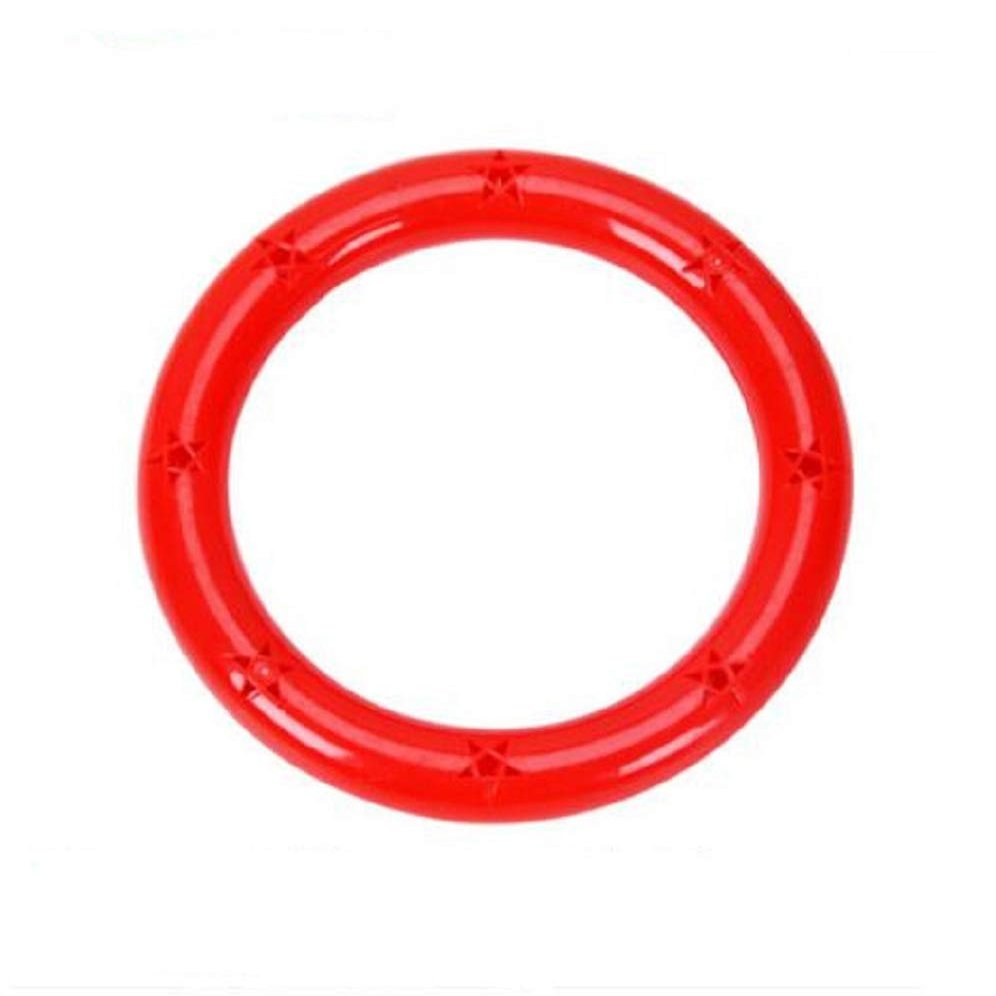 PJLANDI 1pair Gymnastic Ring Kindergarten Children Morning Exercise Hand Circle (red)