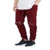 AIRNINE Men's Premium Twill Drop Crotch Jogger Pants S-5XL (Shirring_Burgundy, Large) view 1