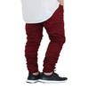 AIRNINE Men's Premium Twill Drop Crotch Jogger Pants S-5XL (Shirring_Burgundy, Large) view 2