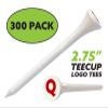 Clip Wipes Logo Golf Tees  2  (300/Pack)  Custom TEECUP Imprint - Personalized Monogram Initial Letters (A-Z) (WHT-RED-Q) view 2