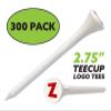 Clip Wipes Logo Golf Tees  2  (300/Pack)  Custom TEECUP Imprint - Personalized Monogram Initial Letters (A-Z) (WHT-RED-Z) view 2