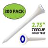 Clip Wipes Logo Golf Tees  2  (300/Pack)  Custom TEECUP Imprint - Personalized Monogram Initial Letters (A-Z) (WHT-BLU-O) view 2