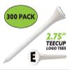 Clip Wipes Logo Golf Tees  2  (300/Pack)  Custom TEECUP Imprint - Personalized Monogram Initial Letters (A-Z) (WHT-BLK-E) view 2