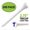 Clip Wipes Logo Golf Tees  2  (300/Pack)  Custom TEECUP Imprint - Personalized Monogram Initial Letters (A-Z) (WHT-BLU-T) view 2